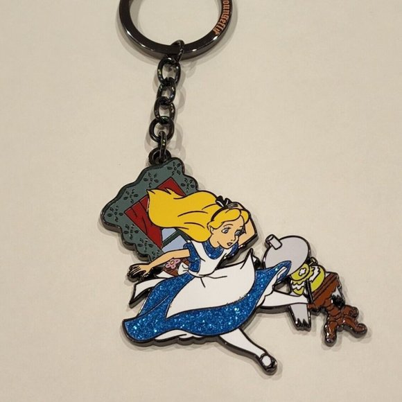 Loungefly Disney Alice in Wonderland Alice Falling Keychain NEW - Picture 1 of 11